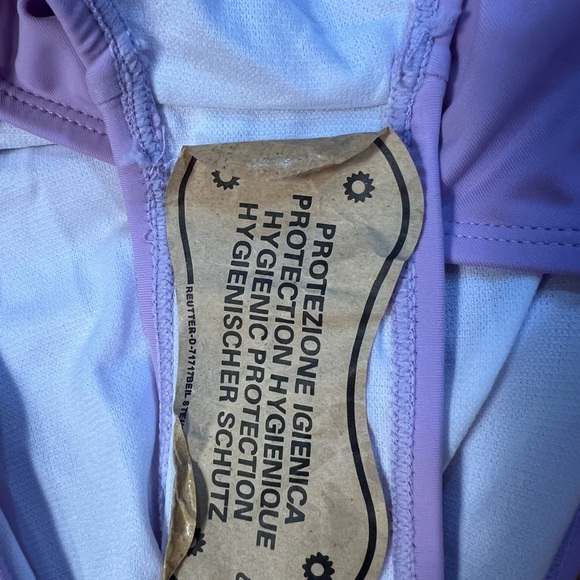 Aimage Women's One Piece Swimsuit in Light Purple XL. Retro. Open back. NWT. - Picture 5 of 5